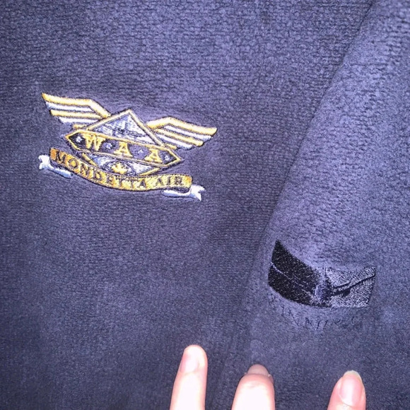 Vintage Mondetta Air Sport Canada Sweatshirt Embroidery  Navy M - Picture 5 of 7